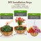 24 Bundles Artificial Hanging Flowers with 2 Baskets for Outdoors(Mutil Color)
